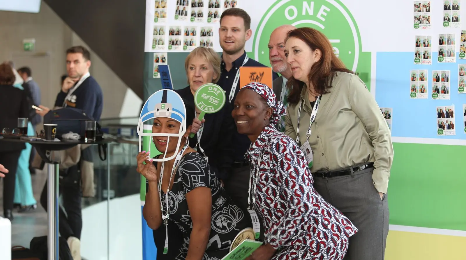 WADA Annual Symposium participants engaging in networking and interactive activities at the conference venue.