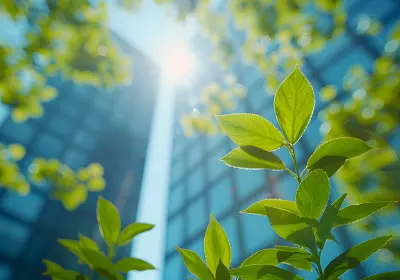 Green leaves growing in sunlight representing sustainable venue choices