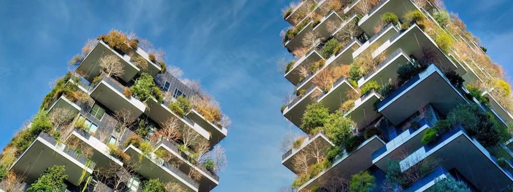 Bosco verticale buildings in Milan, Italy