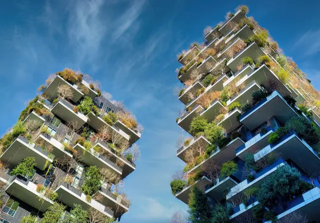 Bosco verticale buildings in Milan, Italy